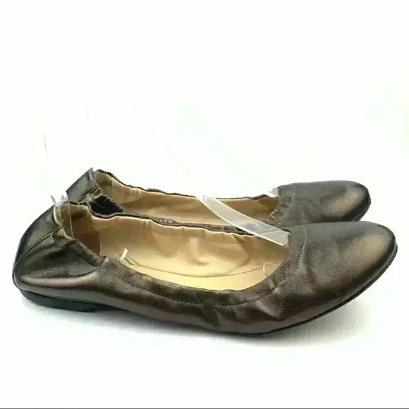 M. Gemi flats size 39.5 9.5 bronze leather ballet - Picture 1 of 11